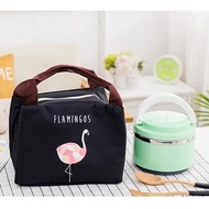 [TW848] [GK] Flamingo Lunch Box Insulated Cooler Bag School Ice vnyam