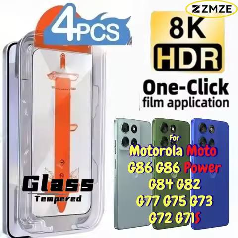 2 Pieces For Motorola Moto G86 G86 Power G77 G75 One Click Ultra Clear Tempered Galss Films For Moto