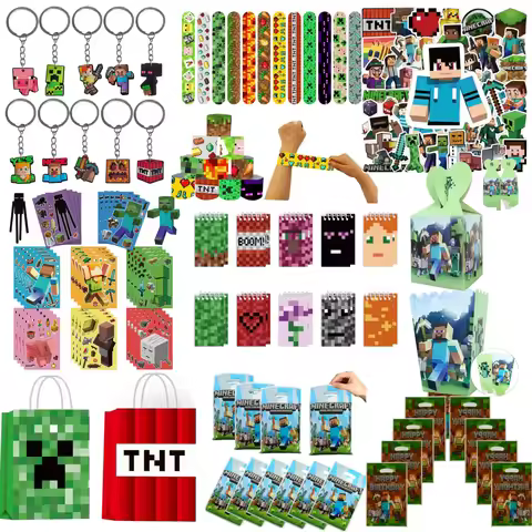 Anime World Birthday Party Decoration Games Stickers Keychains Glasses Baracelet Stationery Party Gi