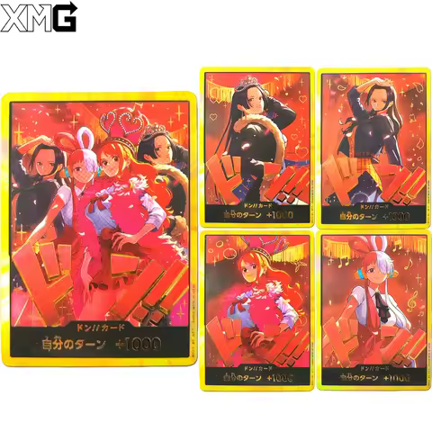 5 DIY One Piece Heroines Edition EB03 DON!! Card Self Made Nami Uta Nico Robin Boa Hancock Gold Don!