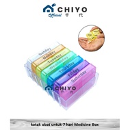 CHIYO Living - 7-day square Medicine storage Box - Medicine Box for 7 days Medicine Box