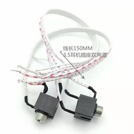 Headphone Socket PJ-301DM 3.5MM Audio Video Socket 3-Pin Dual Channel with Cable (5pcs Pack)
