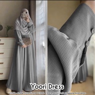 Yori dress gamis crinkle model terbaru 2023/gamis viral/kekinian/gamis