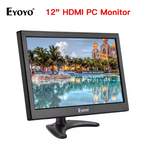 Eyoyo Portable Small HDMI Monitor 12 " TFT LCD Screen CCTV Display USB HDMI VGA AV BNC Audio Remote