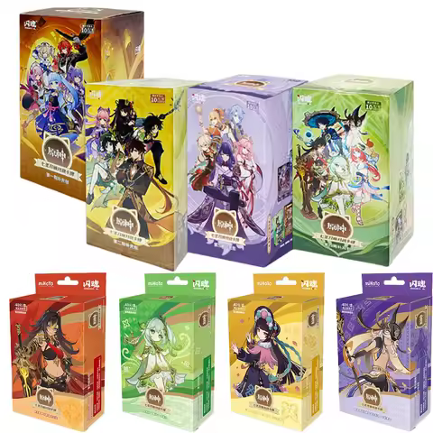 Genuine Genshin Impact Genius Invokation TCG Battle Cards Series 4 Booster Pack Collectible Cards Pe