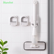 BLUEVELVET 3Pcs Broom Holder, Plastic Self-adhesive Mop Hanger, Multi-Purpose Wall Mounted Waterproo