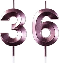 AOOLADA 36 & 63 Birthday Candle, 36th & 63rd Cake Candles, Number 36 & 63 Birthday Candles for Cake 