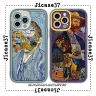 JM CASE Vincent Van Gogh square edge iphone CASE portrait collage art 6/6pl/6s/6spl/7/7pl/8/8pl/x/xs