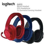 Original Logitech G433 Gaming Headphone 7.1 Surround Wired Headset with MIC For PC PS4 Nintendo