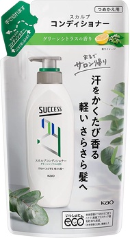 花王 SUCCESS 24 頭皮護理潤髮乳 清新綠色柑橘香 補充包 280ml