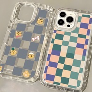 Case For iPhone 15 Plus 14 Pro Max 13 Pro 12 Pro Max 11 Pro XS Max XR 7+ 8+ Grid fashion kuting