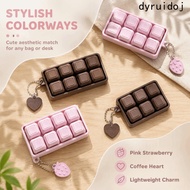 DYRUIDOJ Keyboard Keychain, Finger Button 8 Keys Keycap Fidget Keychain, Finger Keyboard Key Cap Cli