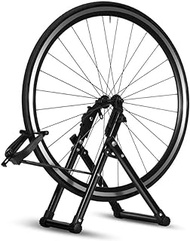 Zerone Bike Wheel Maintenance, Bike Wheel Truing Stand Easy Operation Bicycle Wheel Truing Stand Black Foldable for Road Bike for Mountain