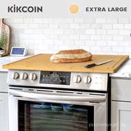[Game-changer]4-in-1Stove Oven Top Cover Kikcoin Extra Large Bamboo Cutting Board Pro,Note Charcuter