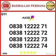 Nomor Cantik AXIS 11digit kwartet 2222 0838 12222 71 RG012 1323