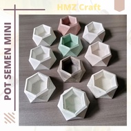 Pot Tanaman Kaktus Sukulen Mini Aesthetic - Pot Hexagonal Unik