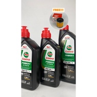 CASTROL (FREE Yamaha Oil Filter) Power 1 Ultimate Fully Synthetic 4T Oil 10w-40/15w-50 1.2L/10w-50