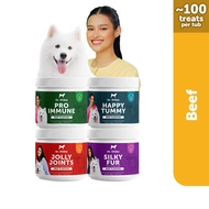 Dr Shiba Happy Tummy Jolly Joints Pro Immune Silky Fur Quad-Care Bundle Healthy Dog Treats Supplemen