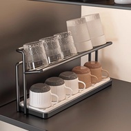 Double cup holder Drinking glass drain tray holder cup rack cup organizer cup storage cup rack organ