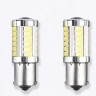 2 cái 1156 chấu đơn bóng đèn siêu sáng 6500k Trắng P21W 33SMD chip đèn LED Bộ bóng đèn LED được sử d