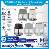 ECOHOME EAF777 Air Fryer & Dehydrator 8-in-1 4.5L Capacity with Panoramic Glass 360 View 600W Dehydr