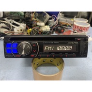 alpine cde-100eub single din player radio head unit