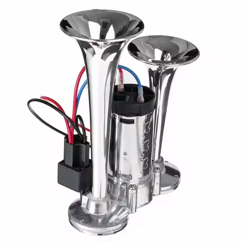 12V 600DB Car Electric Air Horn Speaker Dual Trumpets Super Loud Electric Solenoid Valve For Vehicle