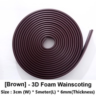 3D Foam Wainscoting Wall Frame Skirting Waistline Wall Edge Strip Tape Border Line DIY Frame Border 