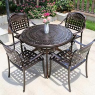Outdoor cast aluminum furniture, 4+1 suit/Anti-Rust Iron Art Leisure Terrace Outdoor Furniture,Free 