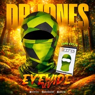 Dr. Jones Balaclava Eyewide UV Camo Green (Head Cover)