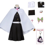 Tsuyuri Kanao Cosplay Costume Adult Child Anime Uniform Women Kimono Haori Wig Halloween Clothes