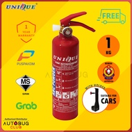 1 Kg Dry ABC Powder Fire Extinguisher (Unique Brand) SIRIM Certified BOMBA Approved