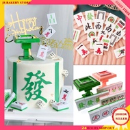 【JS Bakery Store】Mahjong Table Cake Decoration/Mahjong Cake Topper Decoration Set/Mahjong Birthday C