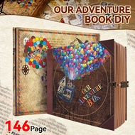 146Pages DIY Handmade Photo Album Scrapbook Our Adventure Book Retro Kraft Travel Album Anniversary 