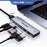 Wavlink 7-in-2 USB-C Hub/ Mini Dock Compatible with Thunderbolt 3 USB C Port, 4K HDMI, 100W PD, USB-