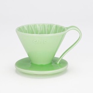 【熱銷補貨】日本CAFEC 花瓣型陶瓷濾杯-綠色 / 共2款