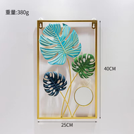 Nordic Logam Daun Besi Dinding Gantung Dekorasi Tumbuhan Ginkgo Palm Maple Daun Dinding Liontin Mura