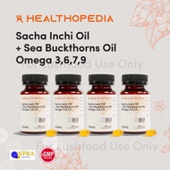 Healthopedia Sacha Inchi + Sea Buckthorns Oil Softgel (60biji/botol) Minyak Sacha Inchi + Sea Buck