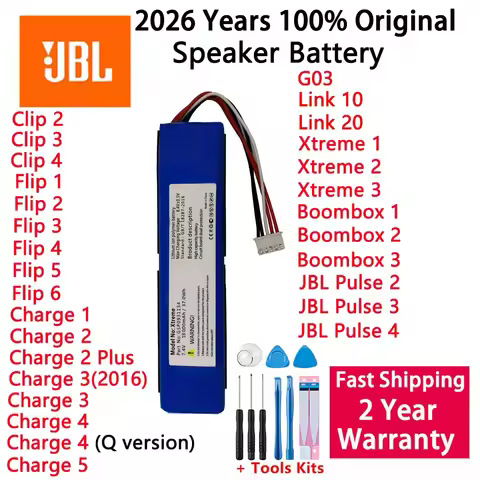 2025 Years Replacement Original Speaker Battery For JBL Link 10 20 G03 Clip Charge Boombox Flip Puls