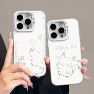 Dual film frosted laser cell phone case  IPhone 7 8 Plus XR XS Max 11 12 13 14 15 Pro Max 14 15 Plus Candy TPU Phone Case Big Hole Pikachu