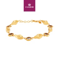 HABIB Oro Italia 916 Yellow and White Gold Bracelet GW48741123(YW)-BI