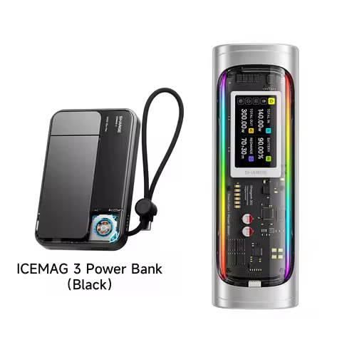 SHARGEEK 300 300W Digital Display + ICEMAG 3 Qi2.2 Active Cooling Fan Magnetic Battery Dual Pack for