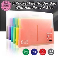 5 Pocket File Holder Bag With Handle