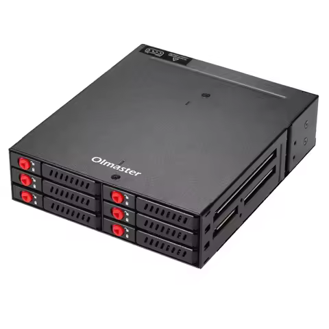 Oimaster 6-Bay 2.5Inch SATA SSD HDD Enclosure Mobile Rack/Enclosure Hard Disk Enclosure Rack Data St