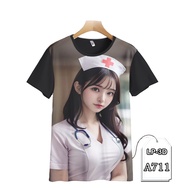 Beautiful Doctor's Uniform, Adult and Adult's T-Shirt, 3D Printing LP3D-A711, Cool Fashion T-Shirt