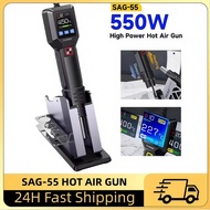 FNIRSI SAG-55 Hot Air Gun 550W W/ Stand BGA Rework Station LCD Digital Soldering Heat Gun Rapid Temp