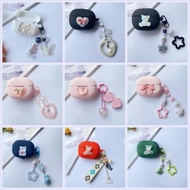 cute cartoon For Beats Studio Buds+ / Solo Buds Case flower keychain silicone Earphone Cover for Bea