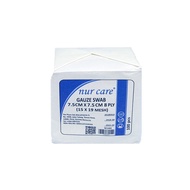 NUR CARE GAUZE SWAB 7.5CM X 7.5CM 8PLY