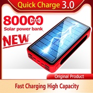 80000mAh PowerBank Solar Wireless Portable Phone Charging 4 USB  Light for Iphone Huawei Xiaomi Sams