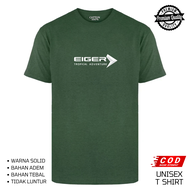 Get 1 PCS ( TERBARU ) Kaos Distro EIGER > Logo putih Motif Lengan Pendek Terbaru Atasan Casual Terla